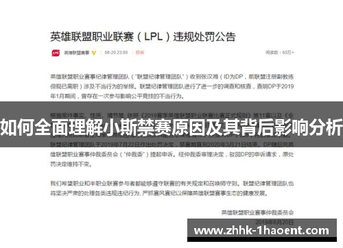 如何全面理解小斯禁赛原因及其背后影响分析